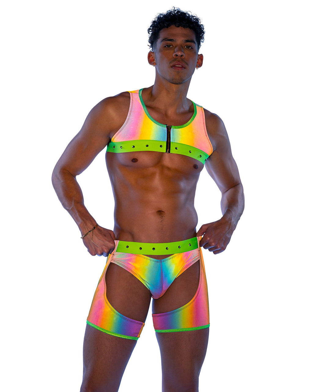 Bold 6535 - Reflective Chaps with Stud Detail Ravewear