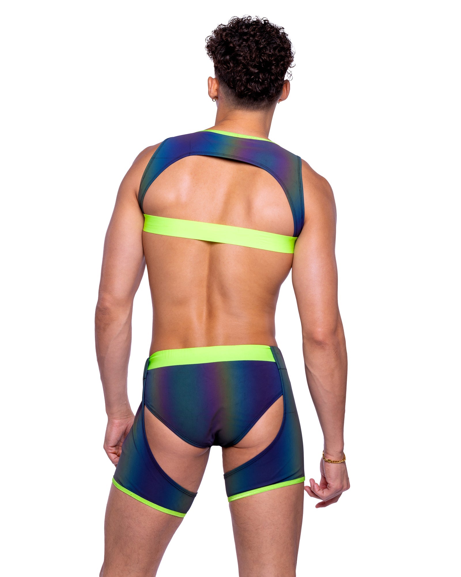 Bold 6535 - Reflective Chaps with Stud Detail Ravewear Back View
