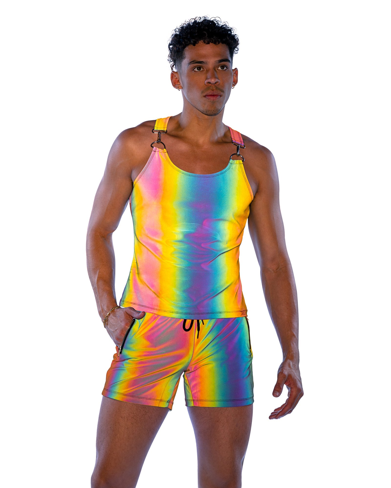 Multi Whimsical 6537 - Reflective Tank Top Ravewear Size XL