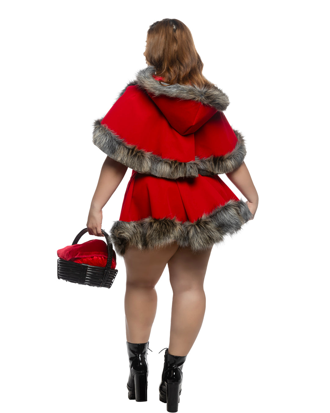 Desirable 6559 - 3pc Enchanted Forest Red Costumes Back View