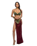 3PC Far Off Galaxy Princess Costume Set in Green by Build-A-Hoochie