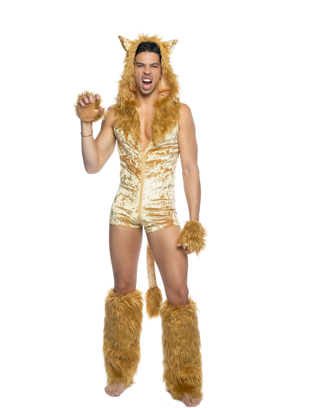 Gold Famed 6577 - 2pc Lusty Lion King Costumes Size L