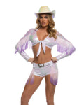 3PC Buck Wild Cowgirl Babe Costume Set in Lavender by Build-A-Hoochie