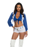 4PC Dallas Touchdown Tease Costume Set in Blue by Build-A-Hoochie