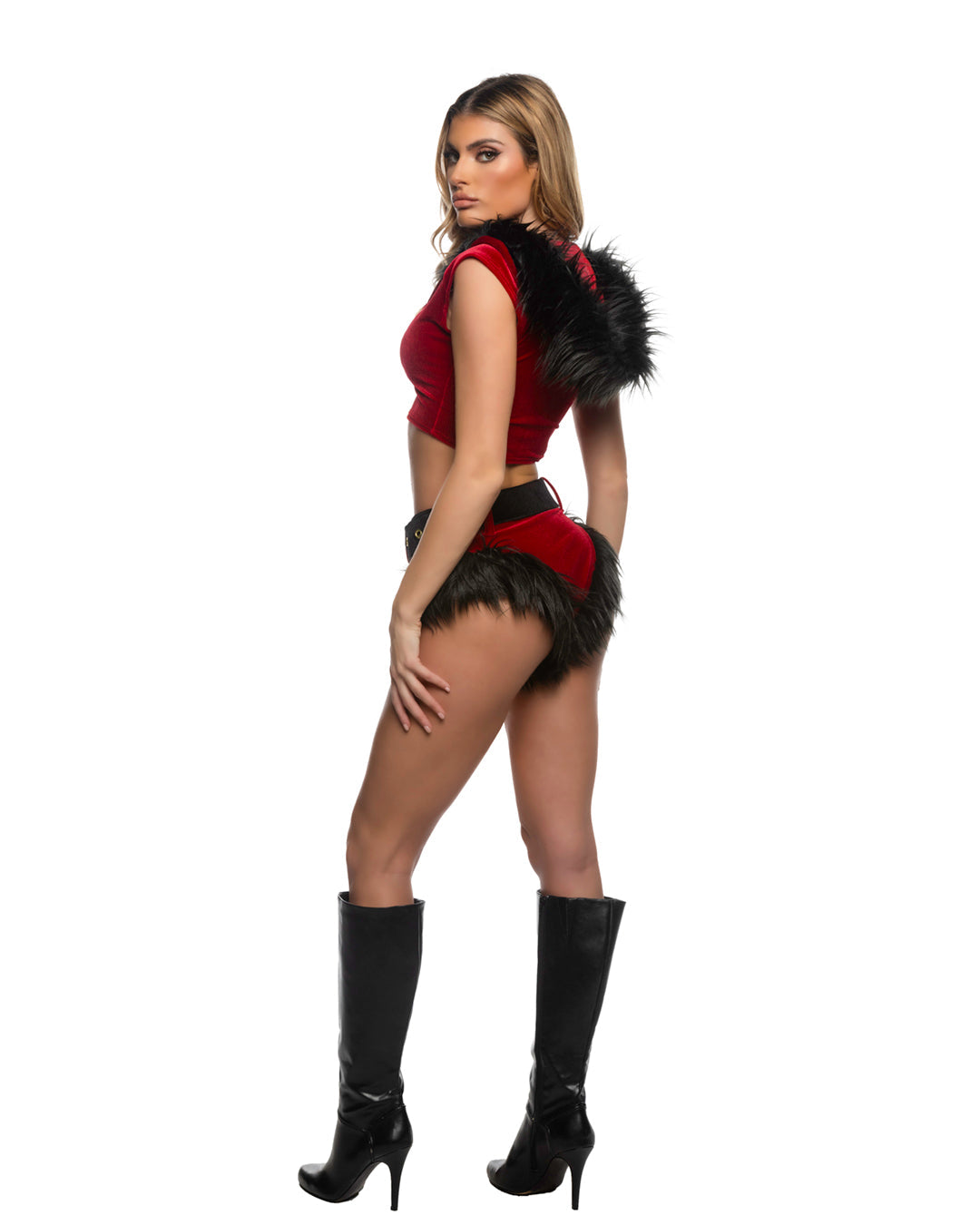 Exotic 6623 - 3pc Holiday Vixen Costumes Back View