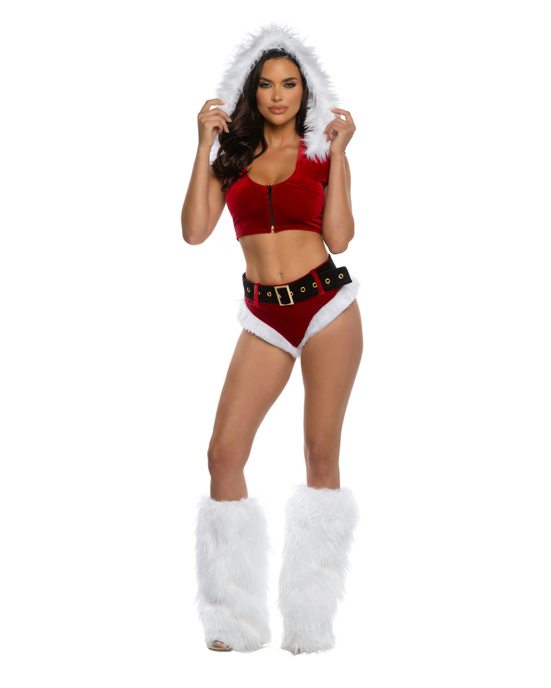 Red/white Exotic 6623 - 3pc Holiday Vixen Costumes Size L