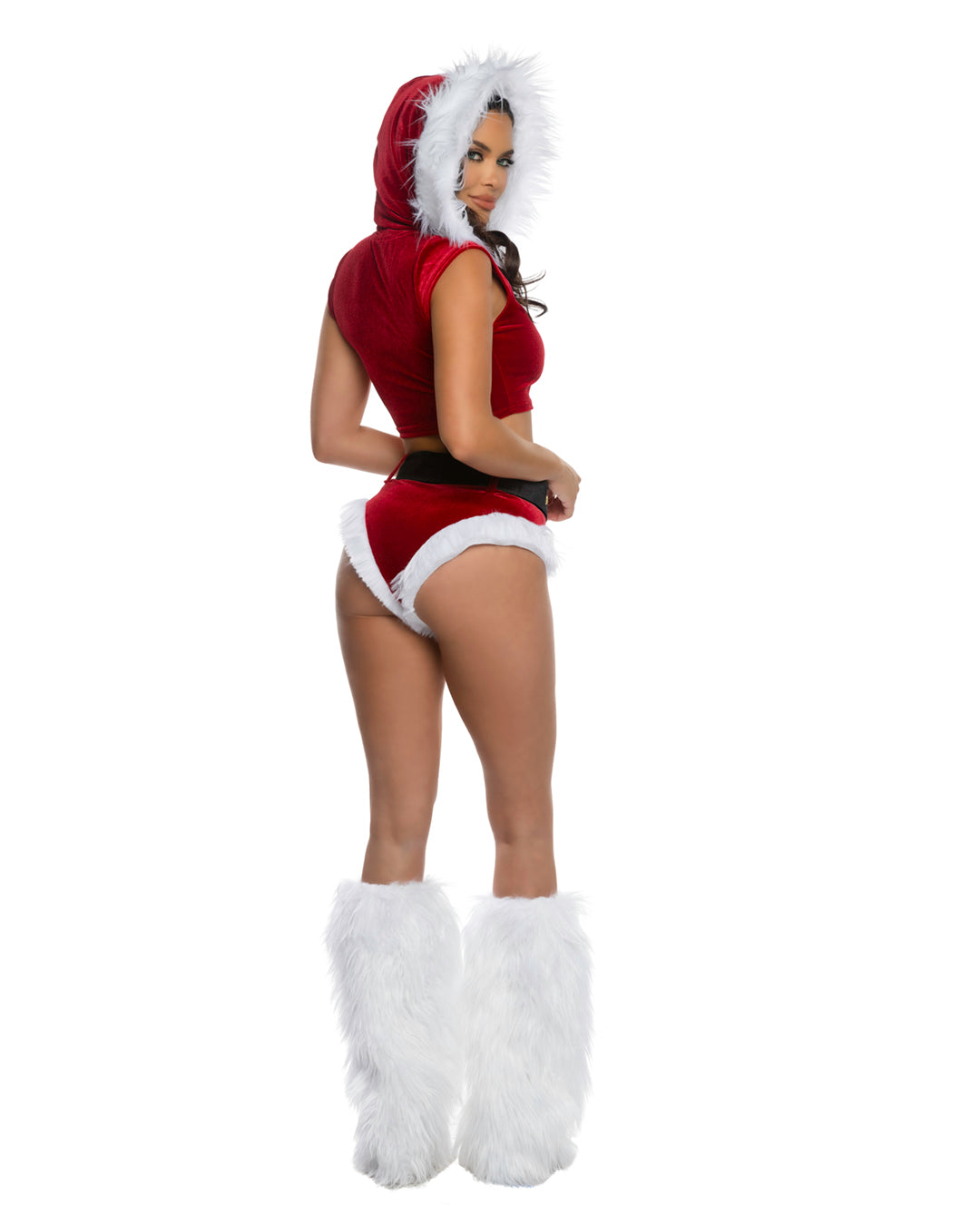 Exotic 6623 - 3pc Holiday Vixen Costumes Back View
