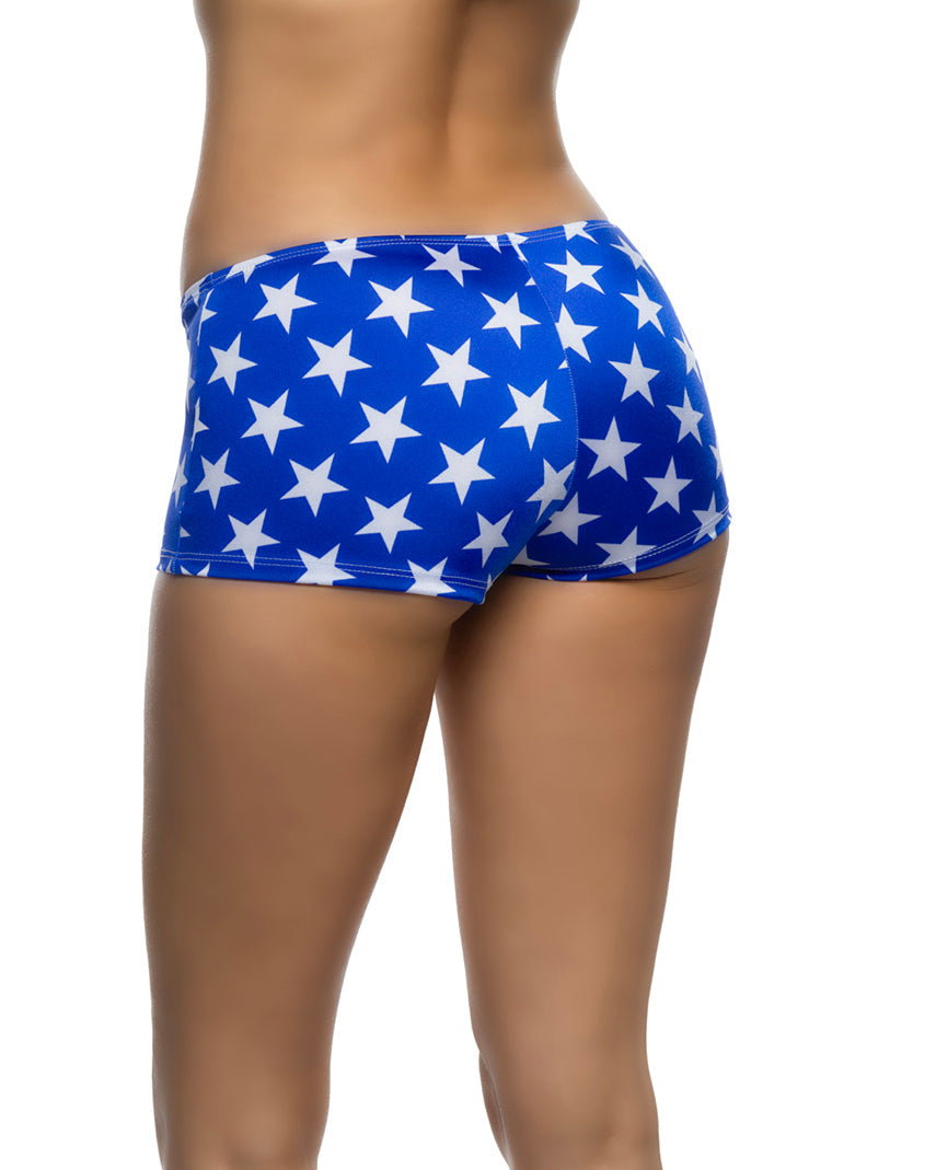BAH6632 - Curvy 1pc Low Rise Star-Spangled Shorts