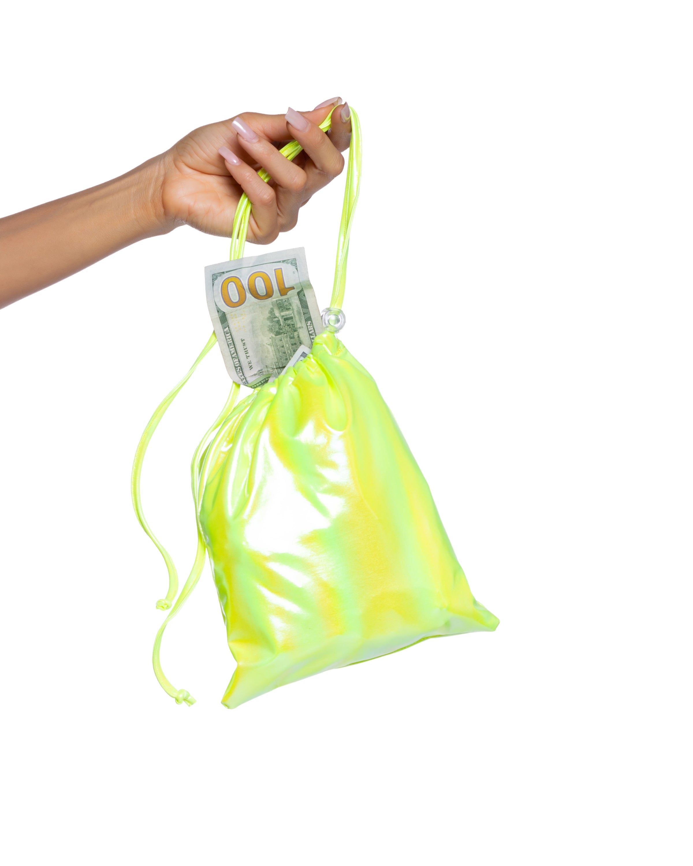Neon yellow Classic 6729 - Metallic Iridescent Money Bag Ravewear Size O/S