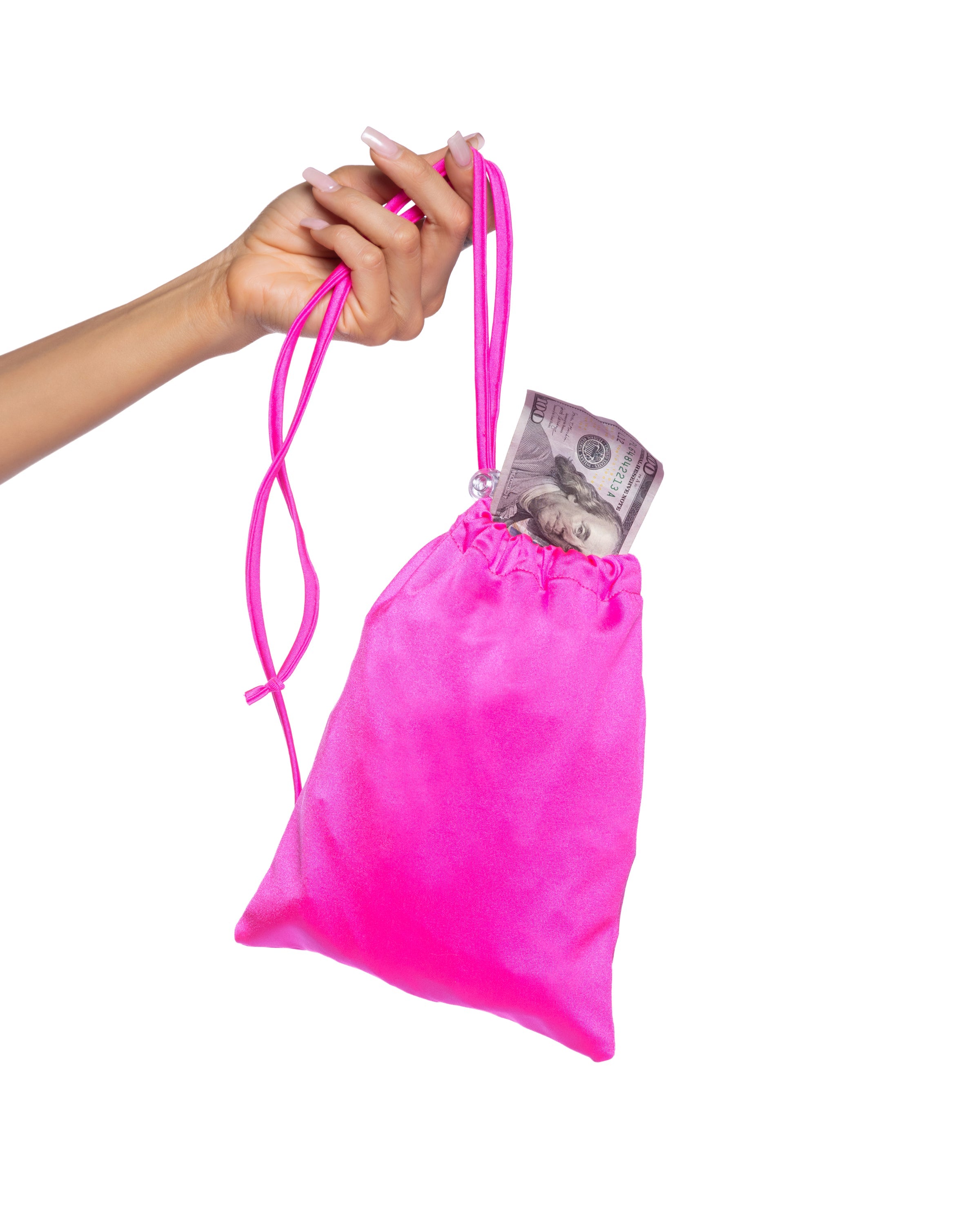 Hot pink Ruby 6731 - Spandex Iridescent Money Bag Ravewear Size O/S
