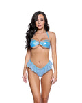 Iridescent Flutter Short Dance Shorts in Baby Blue by Build-A-Hoochie