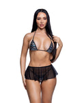 Dazzling Mesh Flutter Skirt Dance Skirt in Black by Build-A-Hoochie