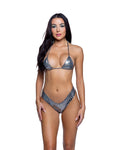 Mystical 2PC Holographic Short Set Dancewear Set in Black by Build-A-Hoochie