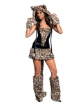 Fierce Leopard Babe Costume Set in Tan by Build-A-Hoochie