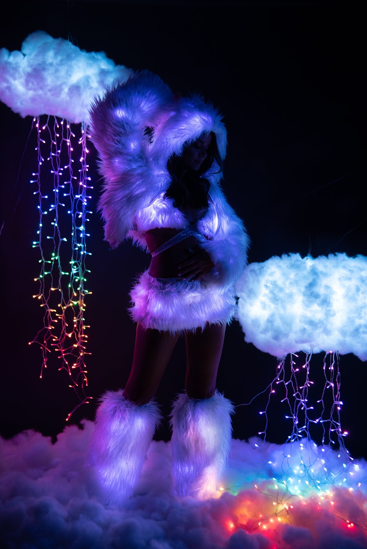 BAHFF429 - Lovely Light-Up Faux Fur Legwarmers