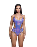 Fabulous Lace-Up Bodysuit Rave Bodysuit in Lavender by Build-A-Hoochie
