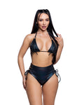 Gorgeous Lace-Up Top & High-Waist Short Set Ravewear Set by Build-A-Hoochie