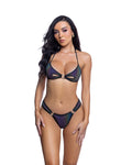 Alluring Reflective Ring Bikini Set Ravewear Set by Build-A-Hoochie