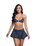 Cheeky Reflective Skirt Rave Skirt by Build-A-Hoochie