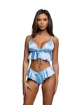 Daring 2PC Sweet Flutter Set Lingerie Set in Light Blue by Build-A-Hoochie