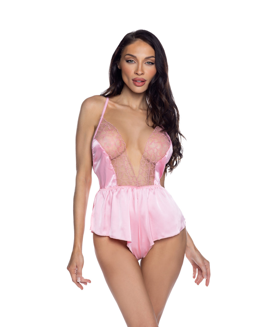 Lavish Blushing Beauty Romper Lingerie Romper in Pink by Build-A-Hoochie