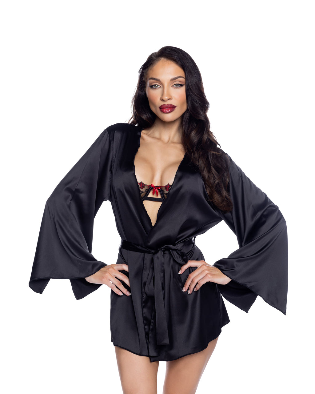 Lovely Midnight Essentials Robe in Black by Build-A-Hoochie