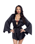 Lovely Midnight Essentials Robe in Black by Build-A-Hoochie