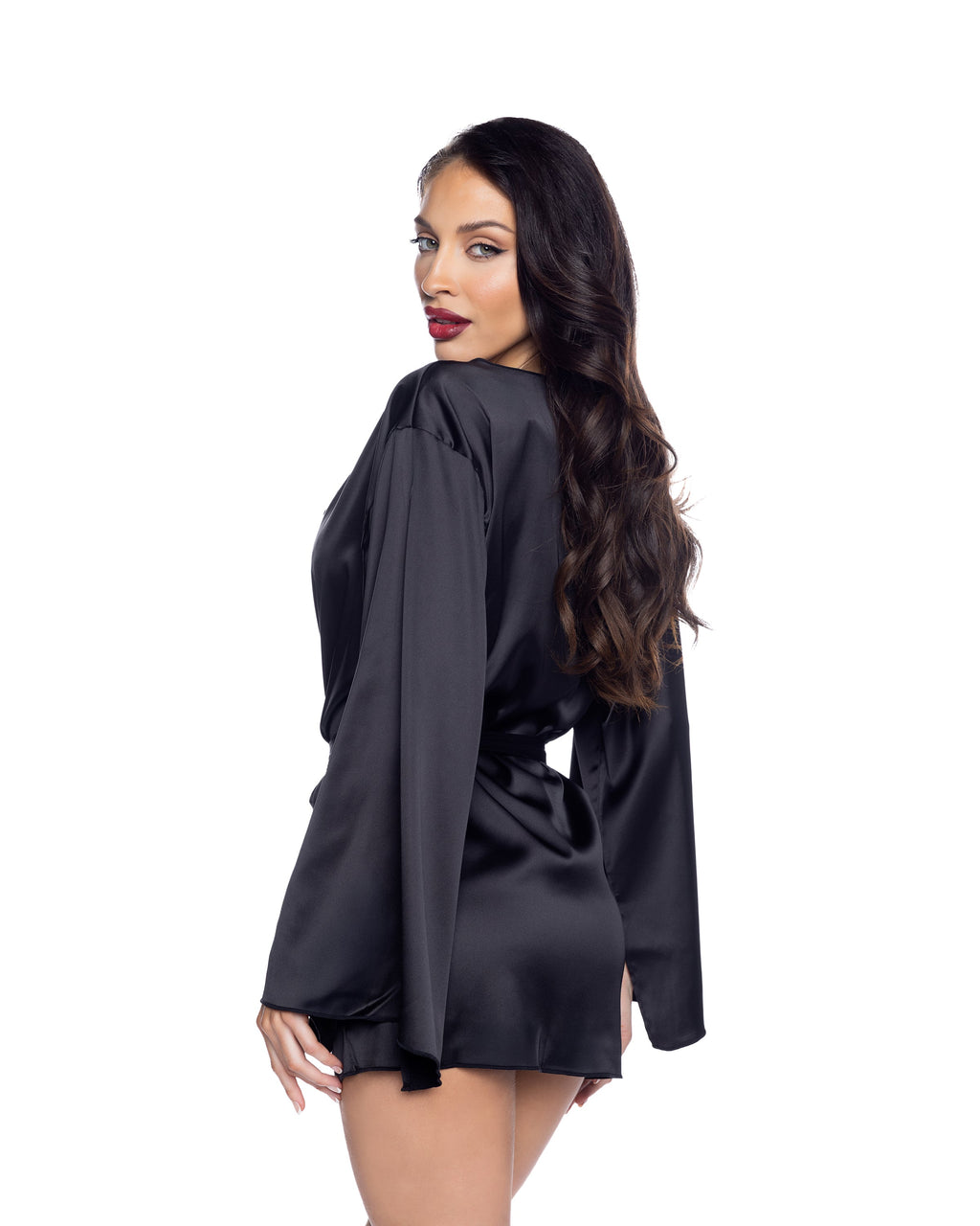 Lovely Midnight Essentials Robe in Black by Build-A-Hoochie