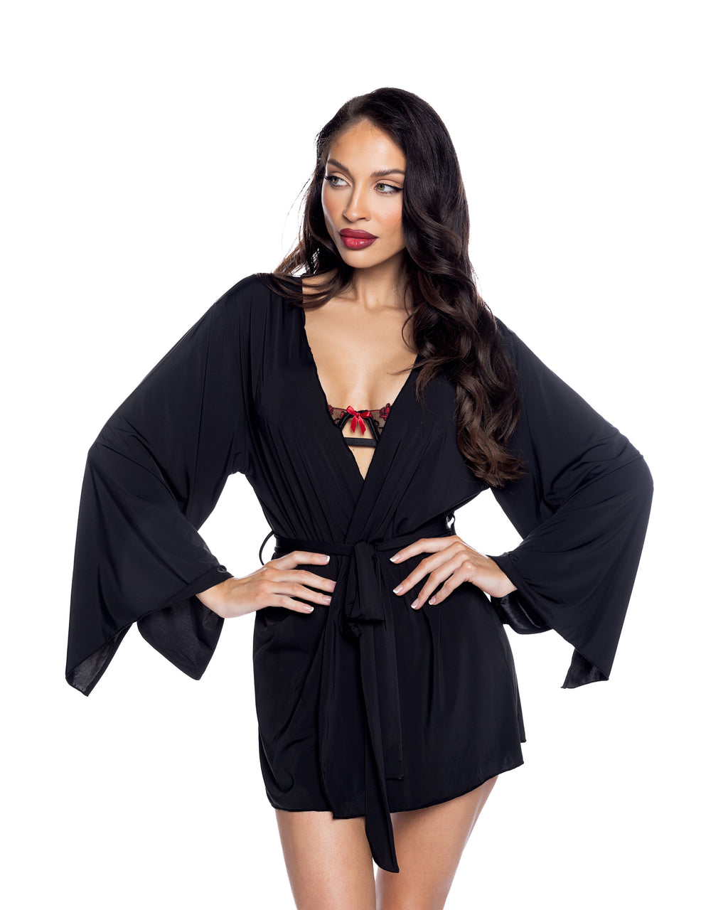Luxurious Modal Robe in Black by Build-A-Hoochie