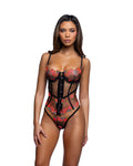 Charming Midnight Rose 2PC Corset Set by Build-A-Hoochie