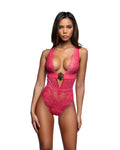 Cheeky Infinite Lace Teddy in Coral by Build-A-Hoochie