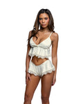 Sweet Lace 2PC Set Lingerie Set in White by Build-A-Hoochie