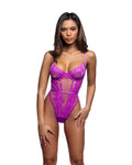 Angelic Sheer Desire Teddy in Fuchsia by Build-A-Hoochie