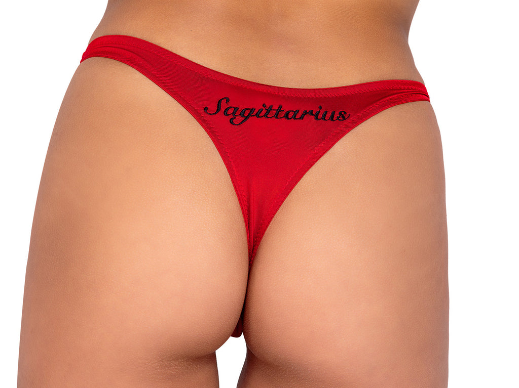 Smoldering Zodiac Sagittarius Panty Lingerie Back View