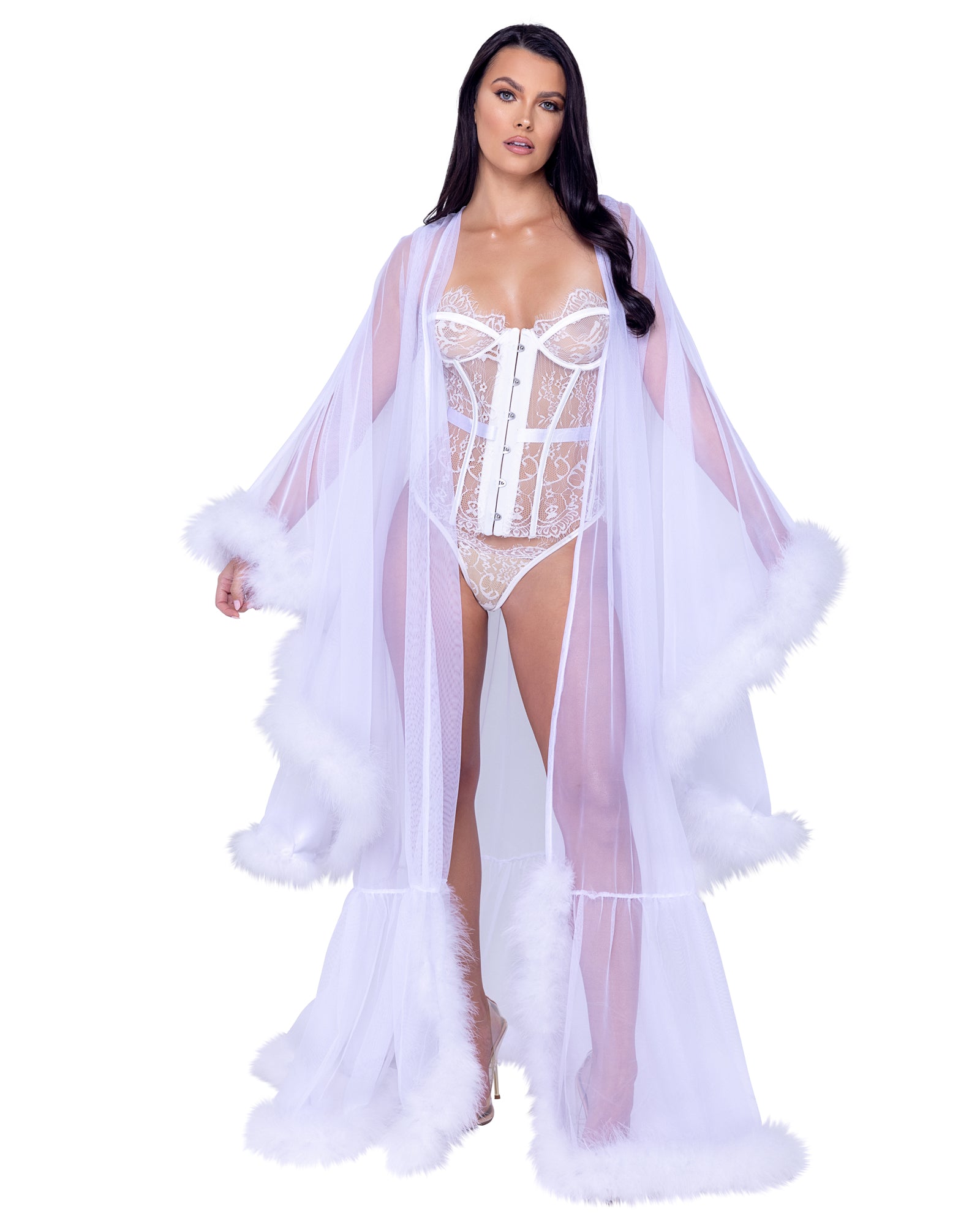 White Astounding Hollywood Glam Luxury Lingerie Size O/S