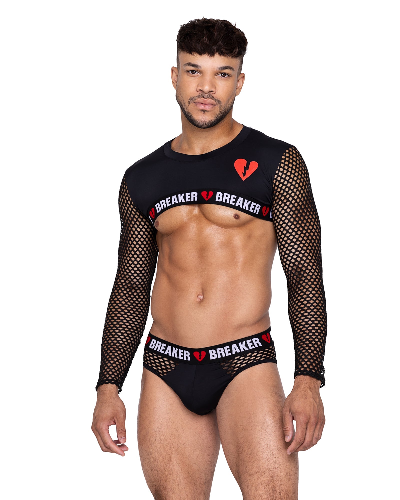 Black/red Enchanting Heartbreaker Crop Top Lingerie Size XL