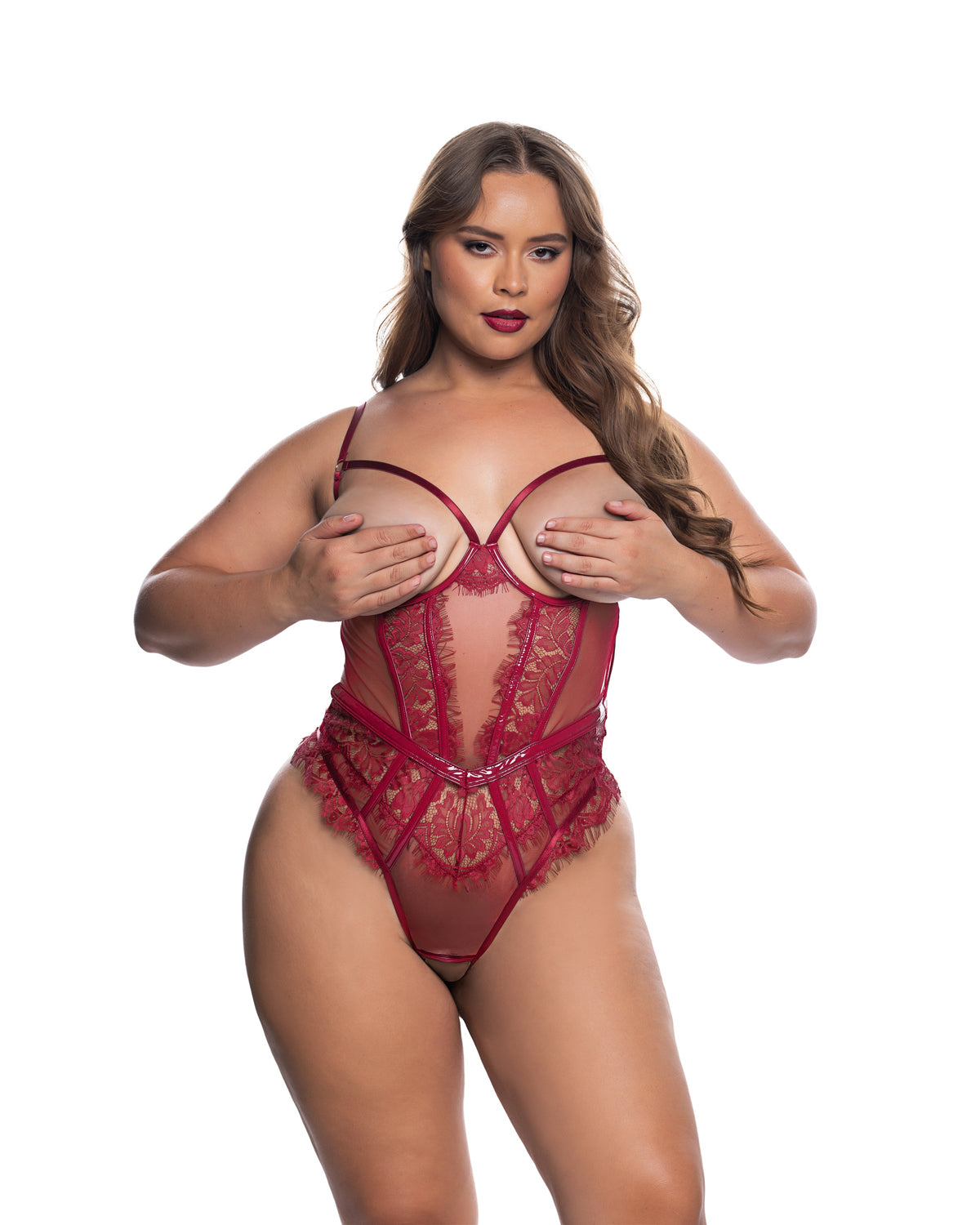 Chic Eden Open-Cup Crotchless Teddy by Build-A-Hoochie