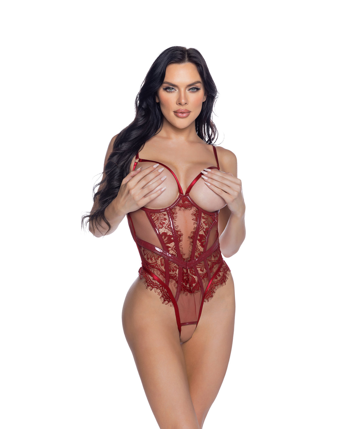 Chic Eden Open-Cup Crotchless Teddy by Build-A-Hoochie
