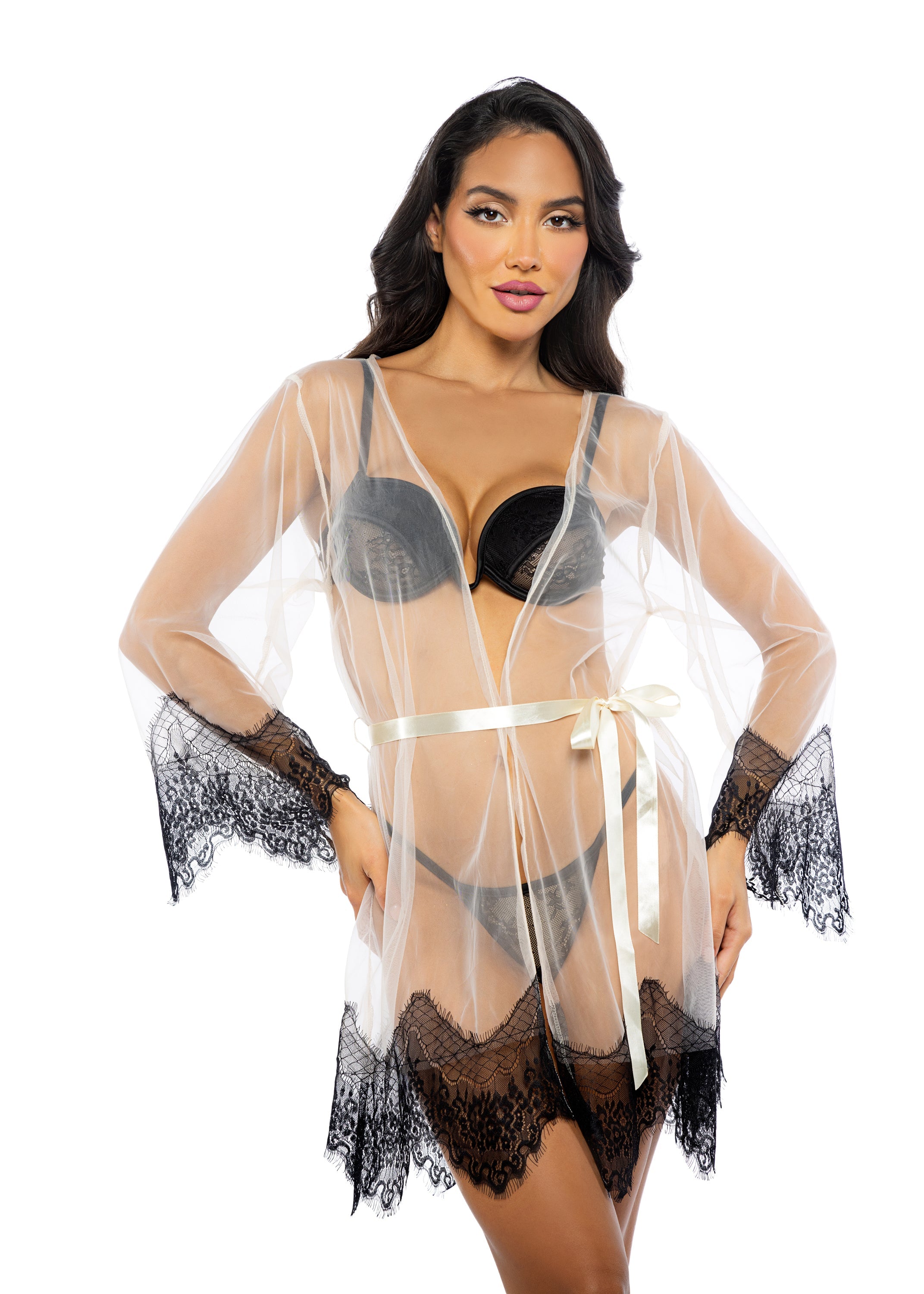 Nude Majestic Daydream Mini Robe Lingerie Size ONE SIZE