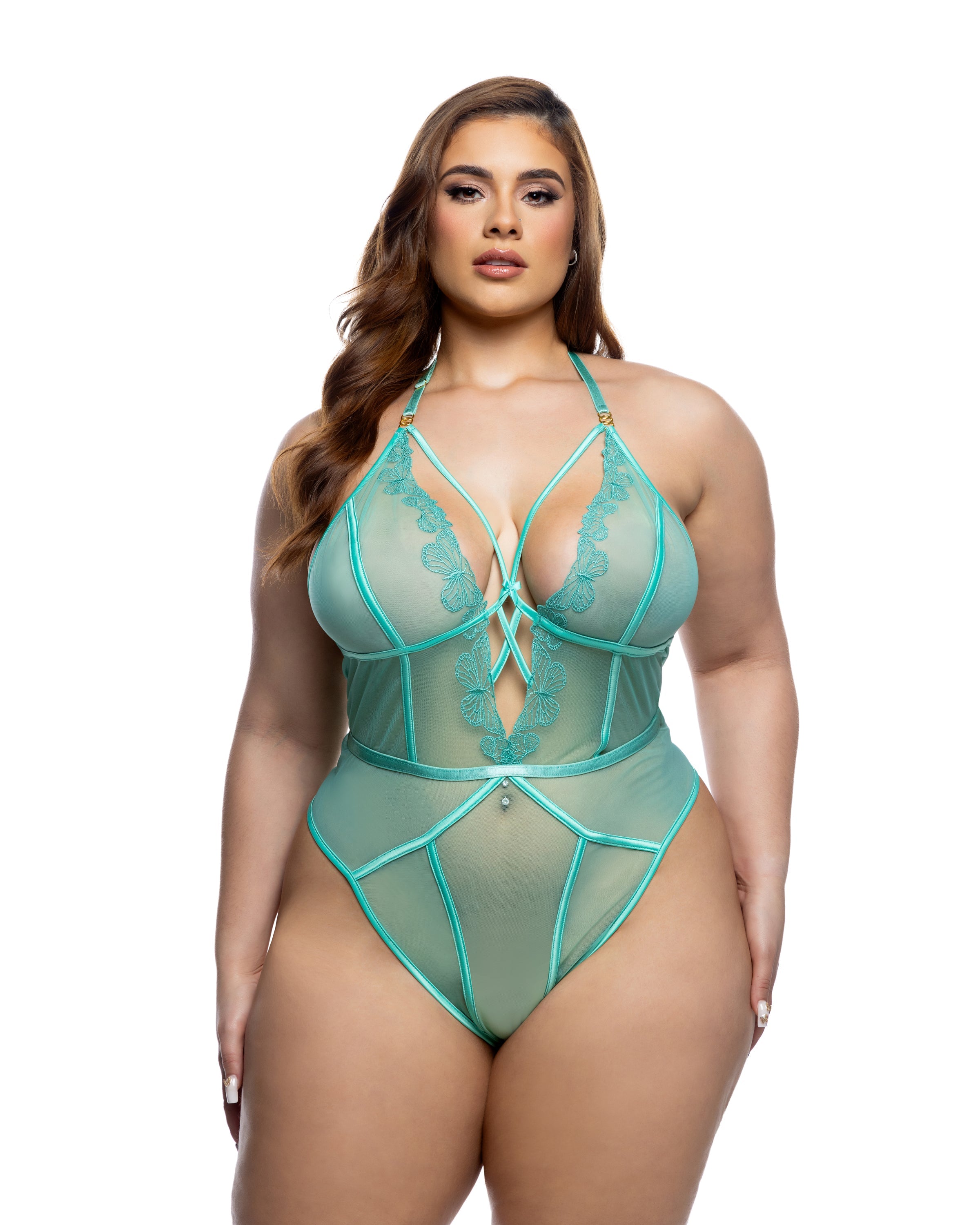 Mint Elite Butterfly Bliss Teddy Lingerie Size 2X