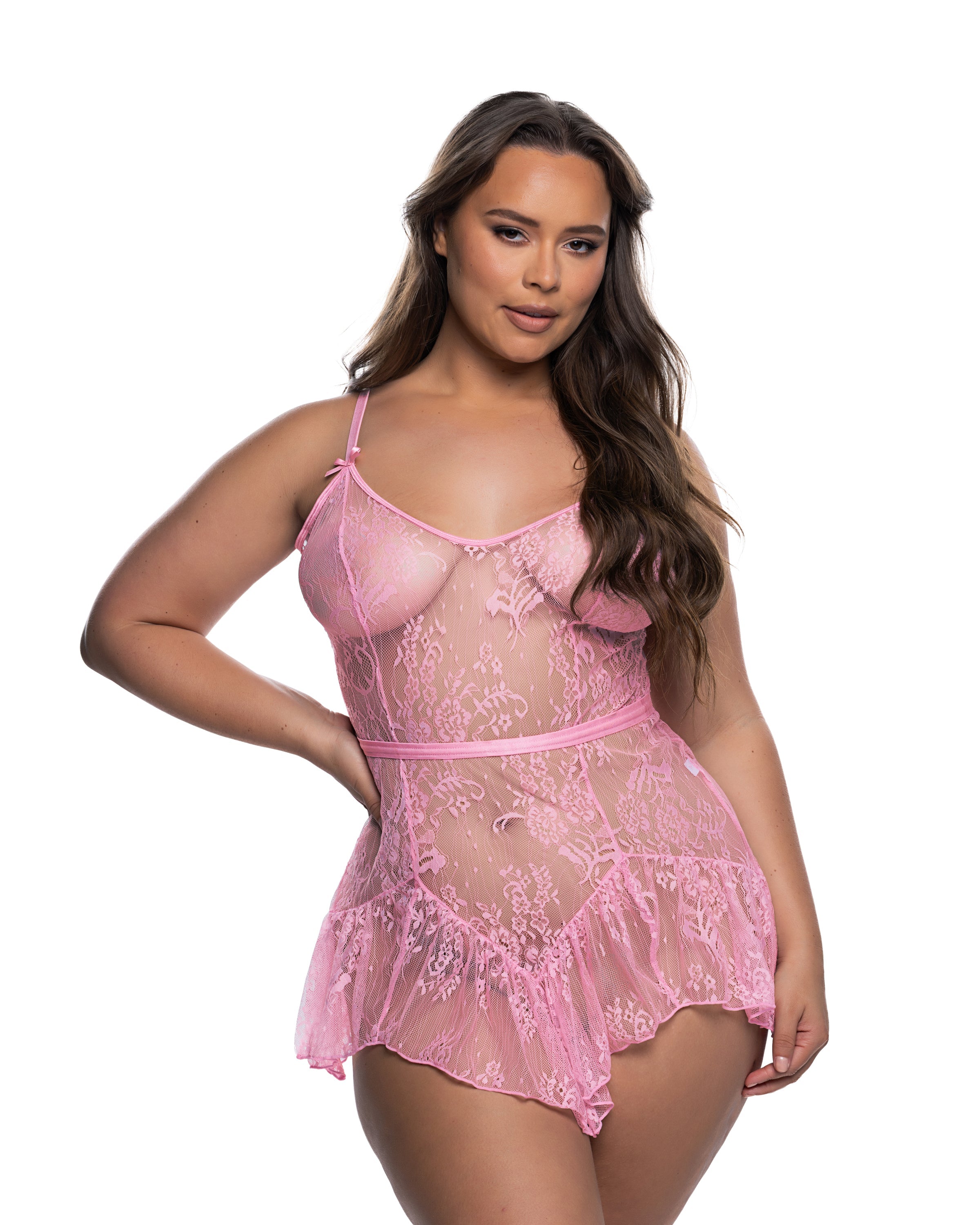 Pink Breathtaking Midnight Kiss Slip Lingerie Size 2X
