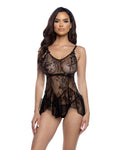 Breathtaking Midnight Kiss Slip Lingerie Slip in Black by Build-A-Hoochie