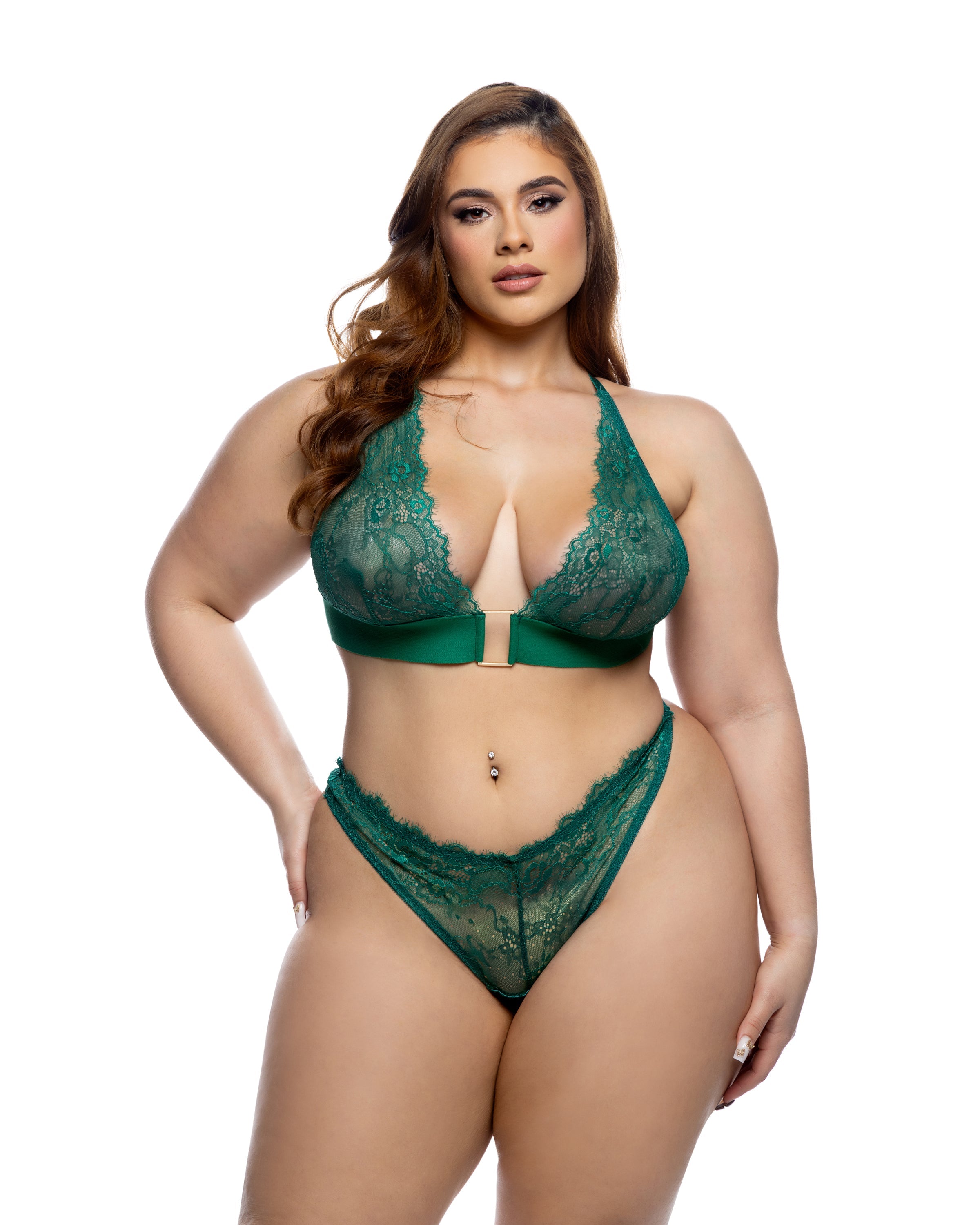 Golf green Mystic Fever Dream 2pc Set Lingerie Size 2X