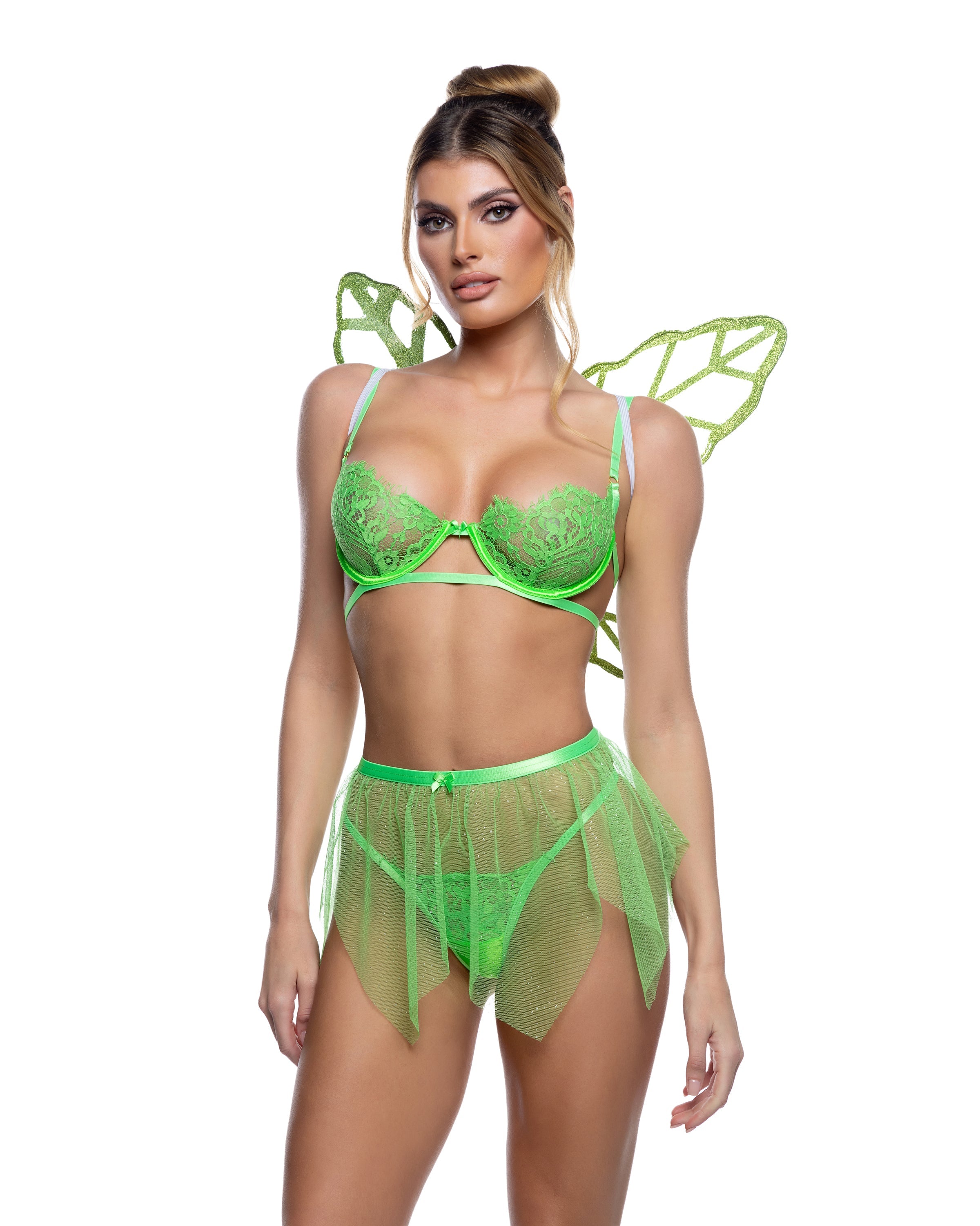 Green Noble Happy Thoughts Pixie 3pc Set Lingerie Size XL