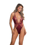 Iridescent Beaded Belle Teddy in Wine by Build-A-Hoochie
