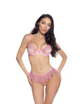 Ravishing Peek-A-Boo Bliss 2-Piece Set Lingerie Set in Pink by Build-A-Hoochie
