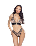 Fabulous Orchid Blossom 2-Piece Set Lingerie Set in Nude by Build-A-Hoochie
