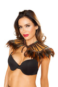 Native Indian Style Neckpiece Costume Jewelry in Brown by Build-A-Hoochie