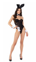 Majestic 8PC Sheer Playboy Bodysuit Costume Set in Black by Build-A-Hoochie