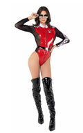 Enchanting 2PC Playboy Racecar Driver Costume Set in Red by Build-A-Hoochie